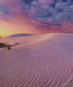 Sunset Over White Sand Diamond Painting