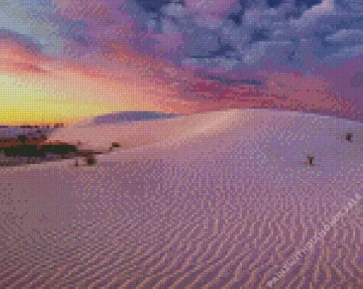 Sunset Over White Sand Diamond Painting