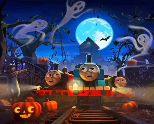 Thomas And Friends Halloween Diamond Painting