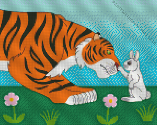 Tiger And Rabbit Diamond Painting