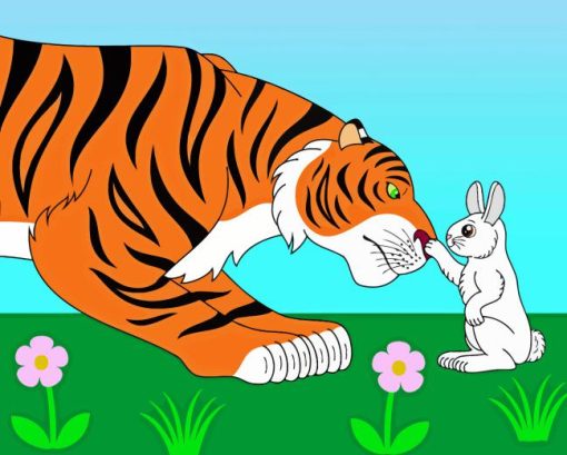 Tiger And Rabbit Diamond Painting