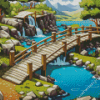 Wooden Bridge Nature Diamond Painting