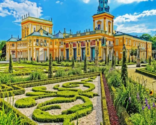 Aesthetic Wilanow Castle Diamond Painting