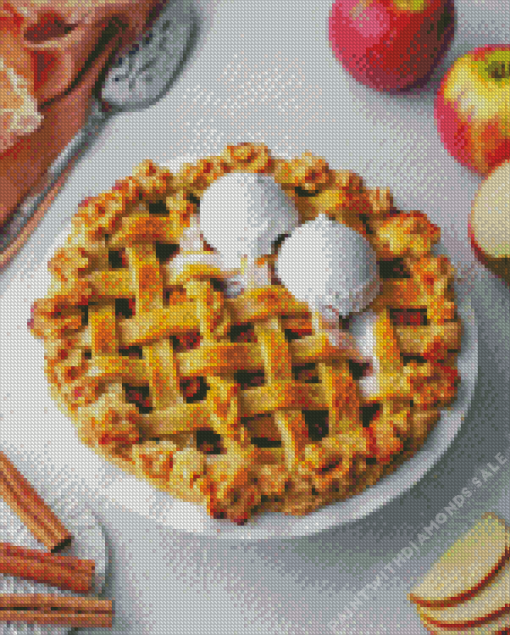 Apple Pie Dish Diamond Painting