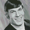 Black And White Leonard Nimoy Diamond Painting