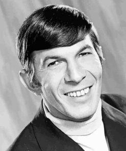 Black And White Leonard Nimoy Diamond Painting