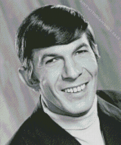 Black And White Leonard Nimoy Diamond Painting