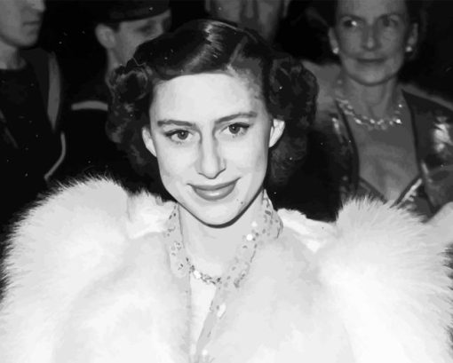 Black And White Princess Margaret Diamond Painting