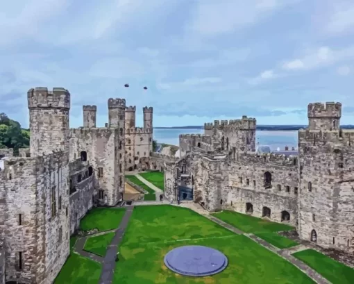 Caernarfon Castle Diamond Painting