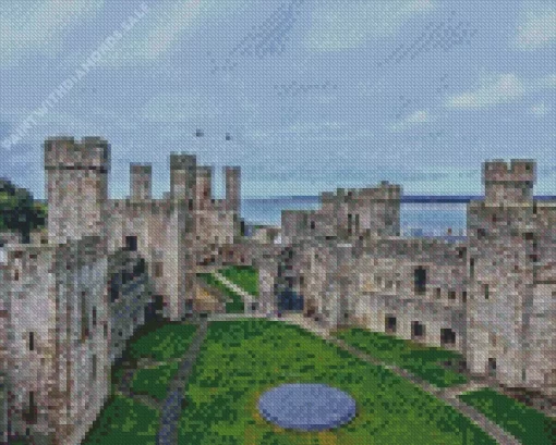 Caernarfon Castle Diamond Painting