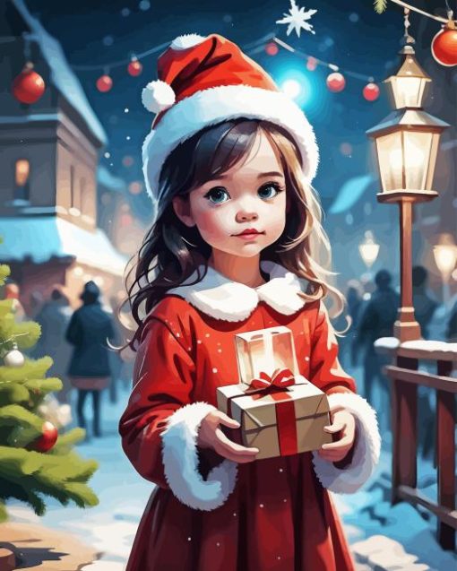 Christmas Girl Diamond Painting