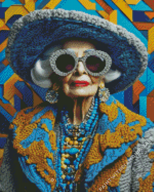 Cool Old Lady Diamond Painting