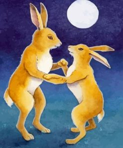 Dancing Rabbits Diamond Painting