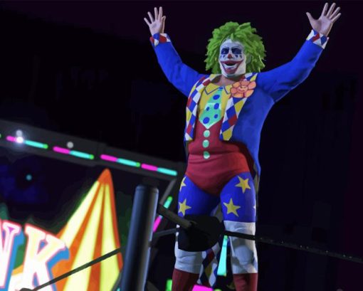 Doink The Clown Wrestler Diamond Painting