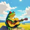 Frog Playing Guitar Diamond Painting