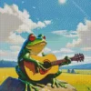 Frog Playing Guitar Diamond Painting