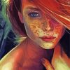 Girl Freckles Diamond Painting