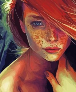 Girl Freckles Diamond Painting