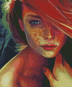 Girl Freckles Diamond Painting