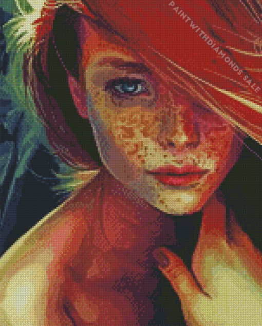 Girl Freckles Diamond Painting