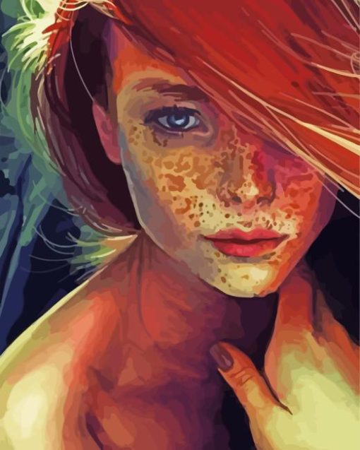 Girl Freckles Diamond Painting