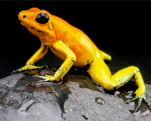 Golden Poison Frog Diamond Painting