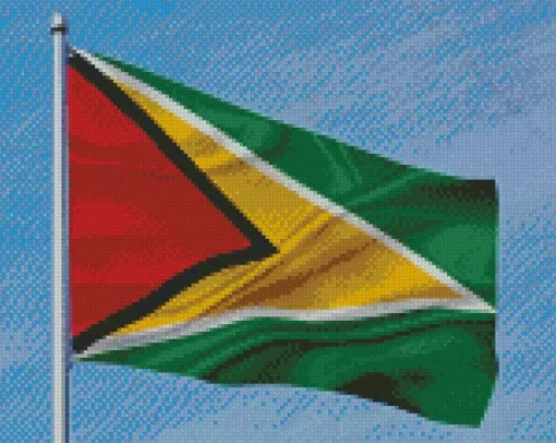 Guyana Flag Diamond Painting