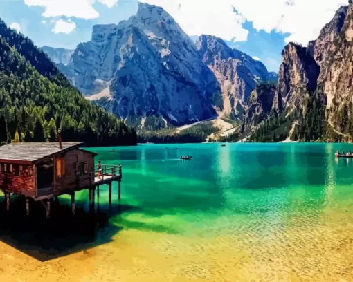 Lake Braies Diamond Painting