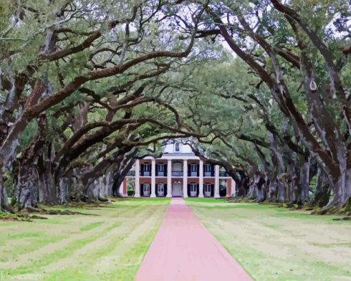 Oak Alley Plantation Art Diamond Painting