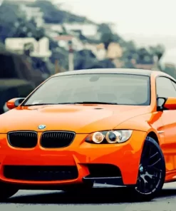 Orange BMW 3 Diamond Painting