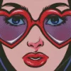 Pop Art Girl With Glasses Diamond Painting