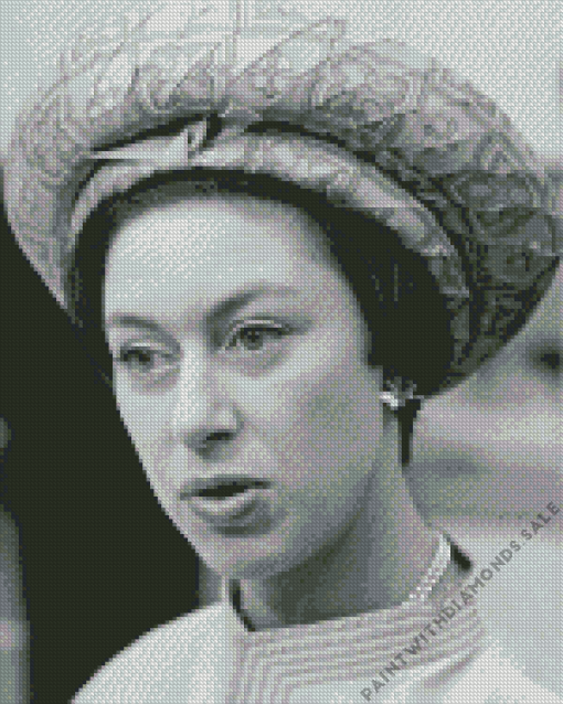 Monochrome Princess Margaret Art Diamond Painting