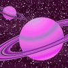 Purple Planets Diamond Painting