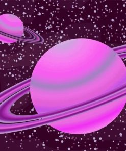 Purple Planets Diamond Painting