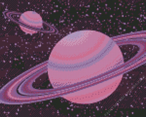 Purple Planets Diamond Painting