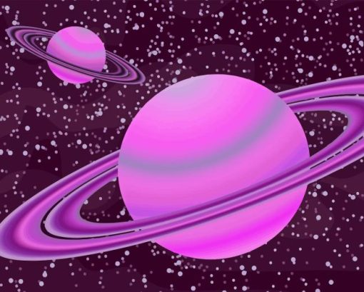 Purple Planets Diamond Painting