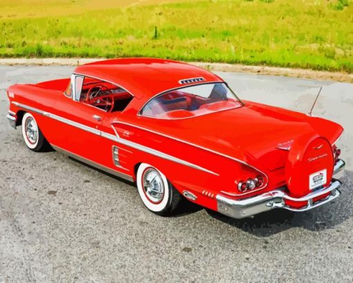 Red 58 Impala Diamond Painting