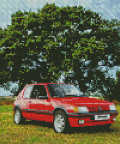 Red GTI Peugeot Diamond Painting