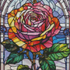 Rose With Stained Glass Art Diamond Painting