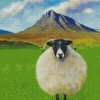 Scottish Black Faced Sheep Diamond Painting