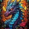 Stained Glass Dragon Art Diamond Painting