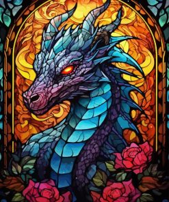 Stained Glass Dragon Art Diamond Painting