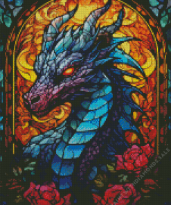 Stained Glass Dragon Art Diamond Painting