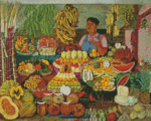 The Fruit Seller Diamond Painting