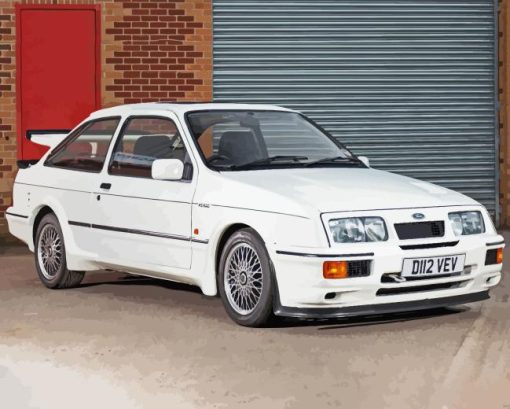 White Ford Cosworth Diamond Painting