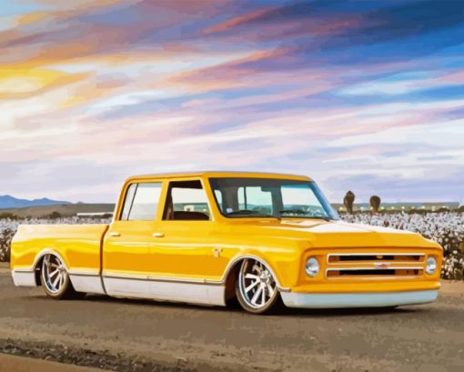 Yellow 67c10 Chevy Diamond Painting