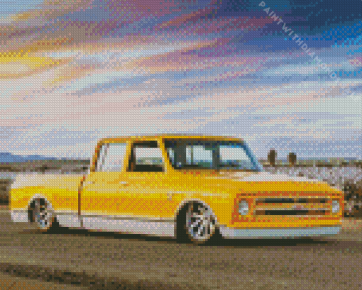 Yellow 67c10 Chevy Diamond Painting