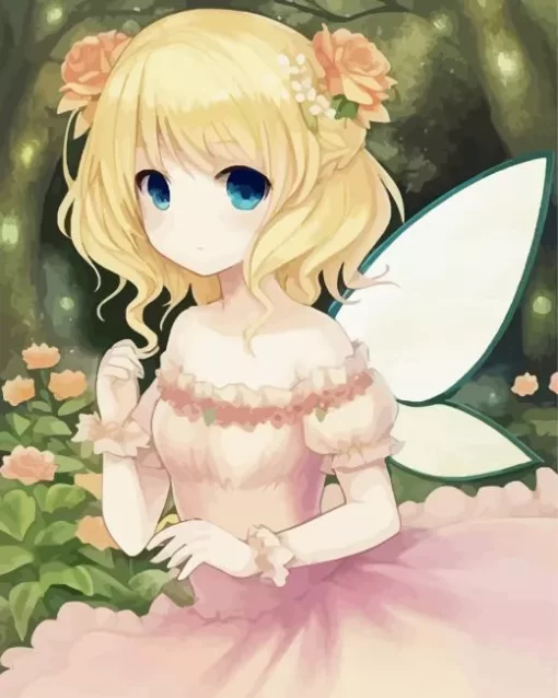 Anime Blond Fairy Diamond Painting