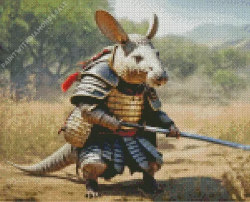 Armadillo Samurai Diamond Painting