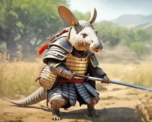 Armadillo Samurai Diamond Painting